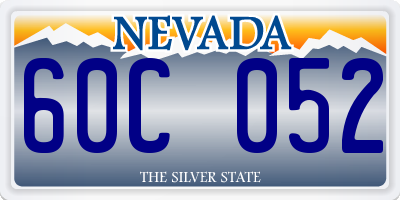 NV license plate 60C052