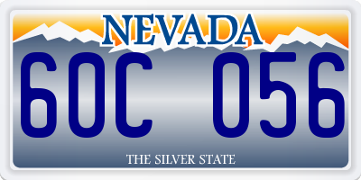 NV license plate 60C056