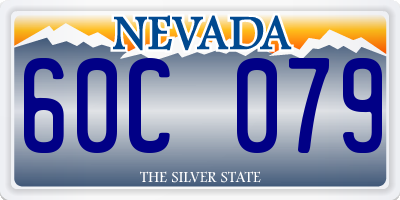 NV license plate 60C079