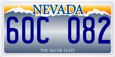 NV license plate 60C082