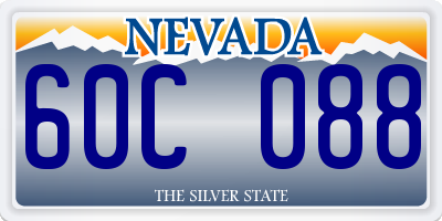 NV license plate 60C088