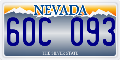 NV license plate 60C093
