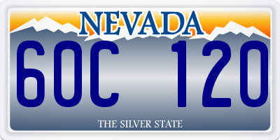 NV license plate 60C120