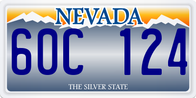 NV license plate 60C124