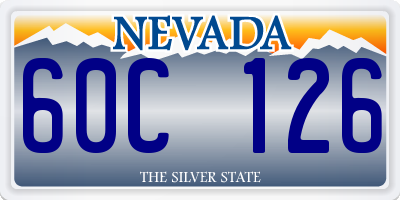NV license plate 60C126