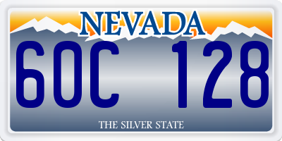 NV license plate 60C128