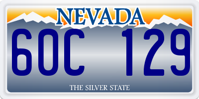 NV license plate 60C129