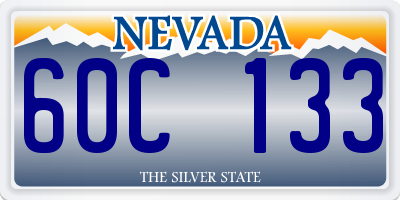NV license plate 60C133