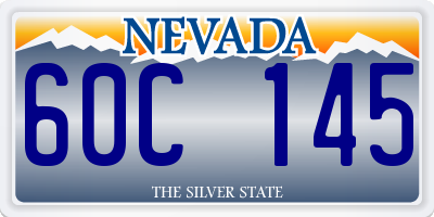 NV license plate 60C145