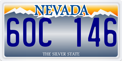 NV license plate 60C146