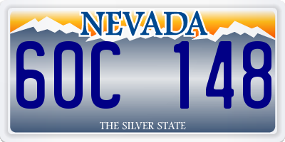 NV license plate 60C148