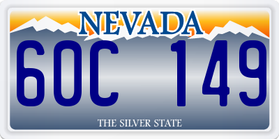 NV license plate 60C149