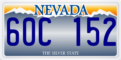 NV license plate 60C152