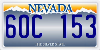 NV license plate 60C153
