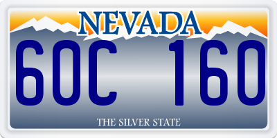 NV license plate 60C160