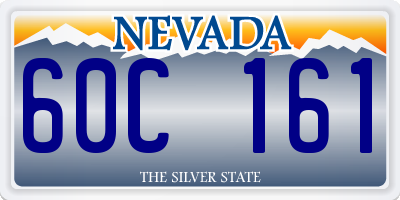 NV license plate 60C161