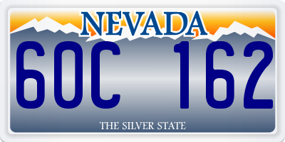 NV license plate 60C162