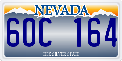 NV license plate 60C164