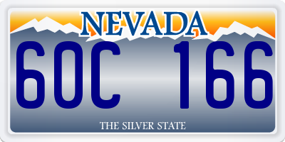 NV license plate 60C166