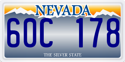 NV license plate 60C178