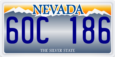 NV license plate 60C186