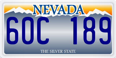 NV license plate 60C189