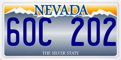 NV license plate 60C202