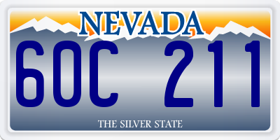 NV license plate 60C211