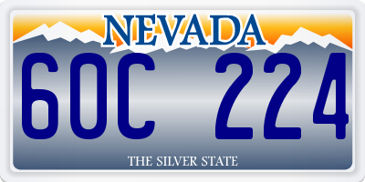 NV license plate 60C224
