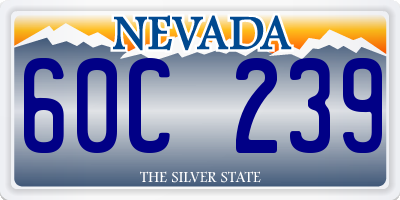 NV license plate 60C239