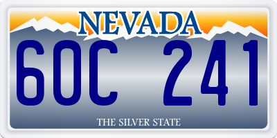 NV license plate 60C241