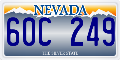 NV license plate 60C249
