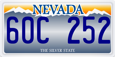 NV license plate 60C252