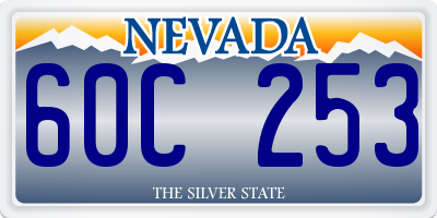 NV license plate 60C253