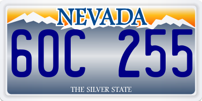 NV license plate 60C255