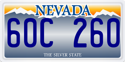 NV license plate 60C260