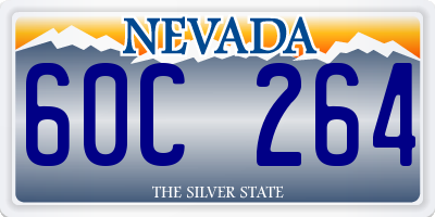 NV license plate 60C264