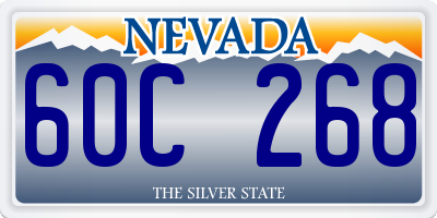 NV license plate 60C268