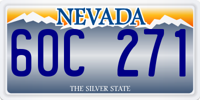 NV license plate 60C271
