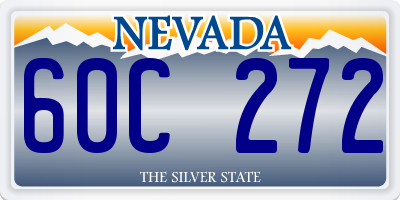 NV license plate 60C272