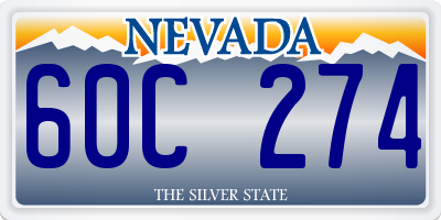 NV license plate 60C274