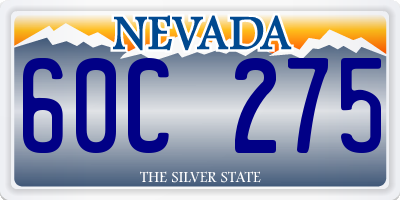 NV license plate 60C275