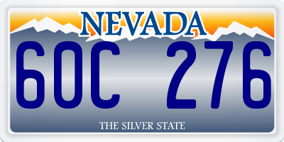 NV license plate 60C276