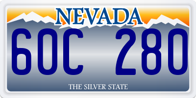 NV license plate 60C280