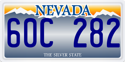 NV license plate 60C282