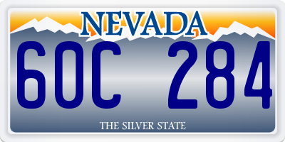 NV license plate 60C284