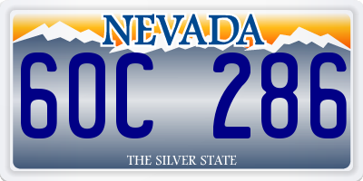 NV license plate 60C286