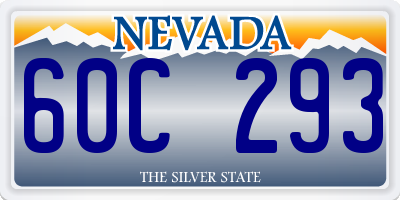 NV license plate 60C293