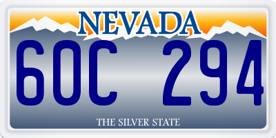 NV license plate 60C294