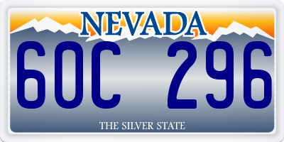 NV license plate 60C296